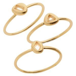 Madewell Stackable Glass Ring Set size 7 NWT